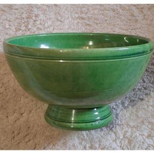 Coupe en céramique terre vernissée, Biot, vers 1970. Signé 