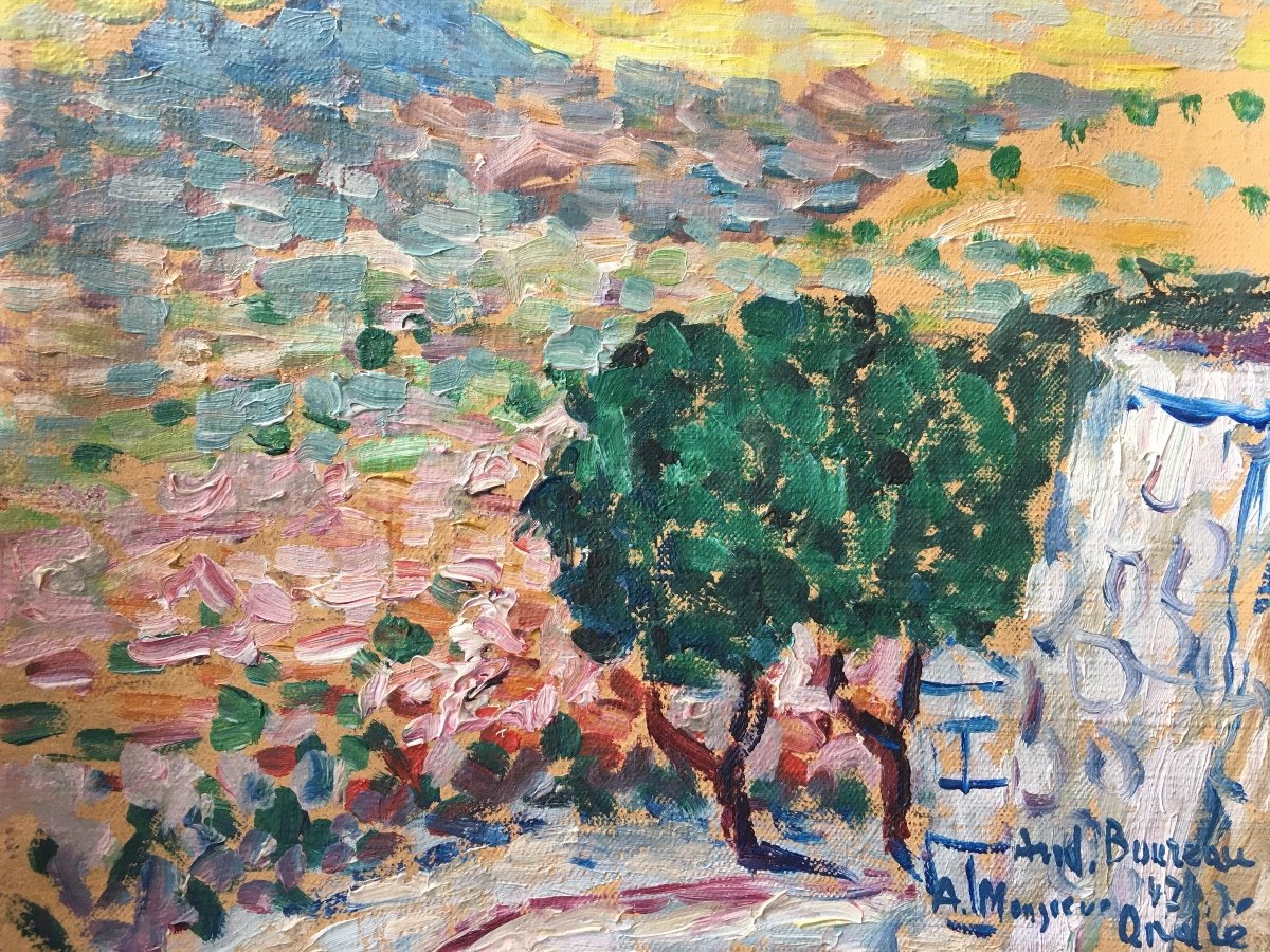 Paysage De Kabylie Algérie Pointillisme Impressionniste André Boureau