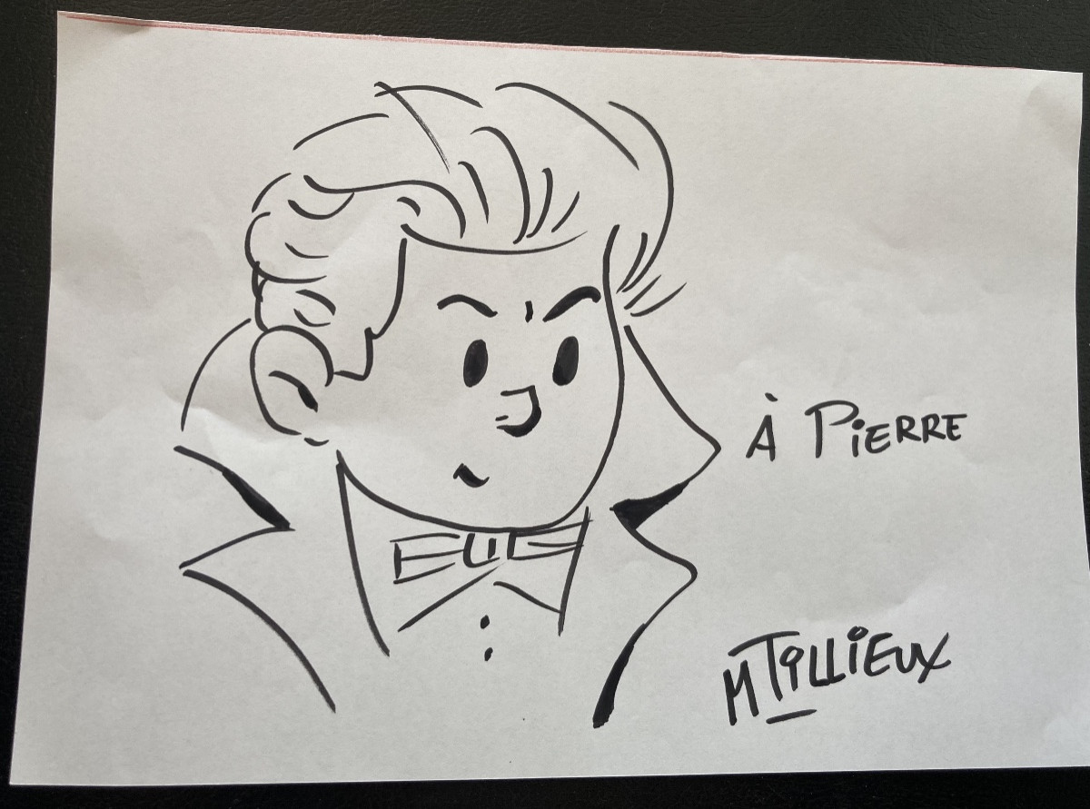 Maurice Tillieux Signed Drawing Bd Gil Jourdan