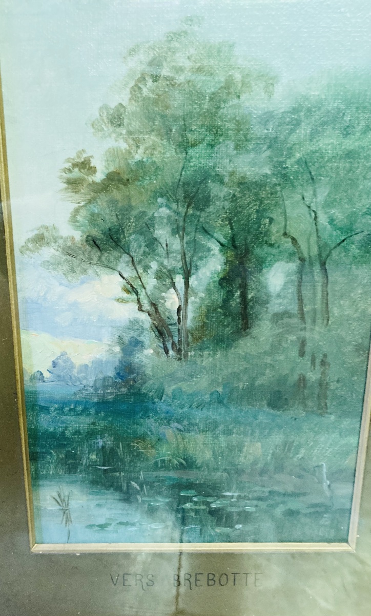 Huile sur toile paysages des Vosges Paul Bruet-photo-1