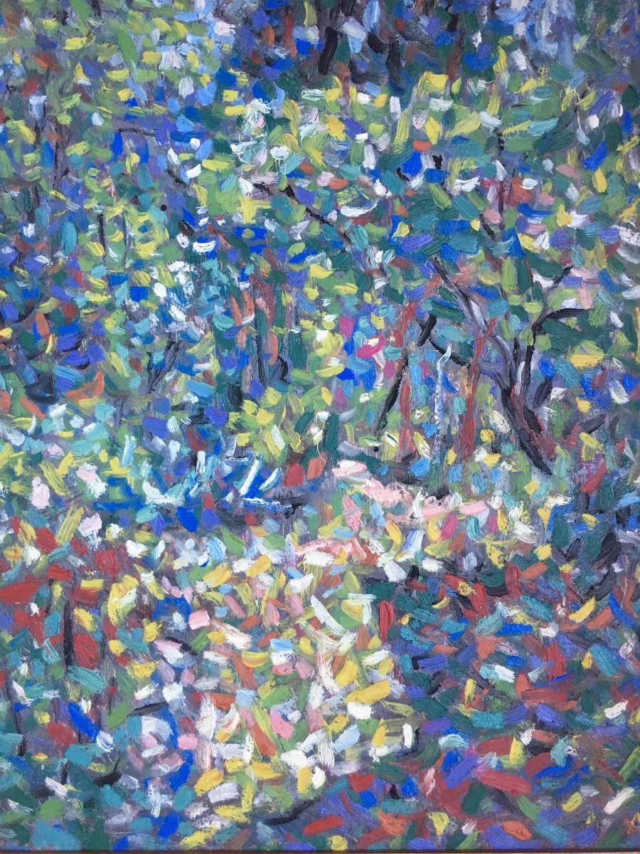 Paysage  Pointilliste Jardin  Impressionniste-photo-2