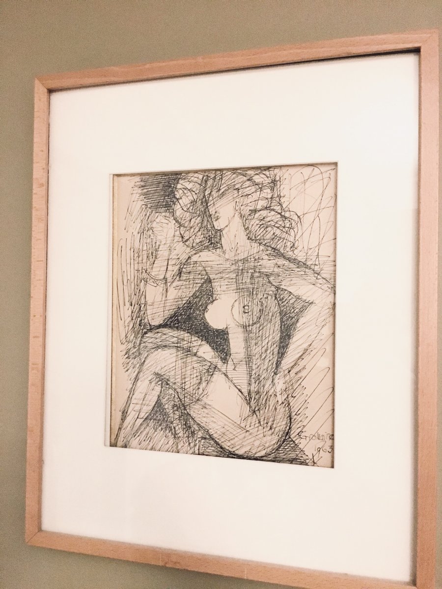 Marcel Gromaire Dessin à L Encre Femme Nue-photo-2