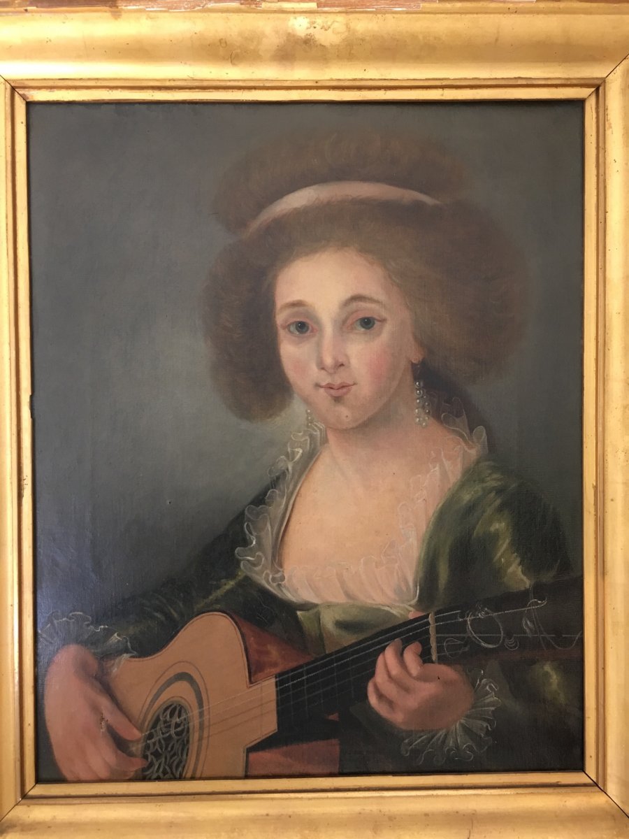 Portrait Femme à La Guitare XIX -photo-2