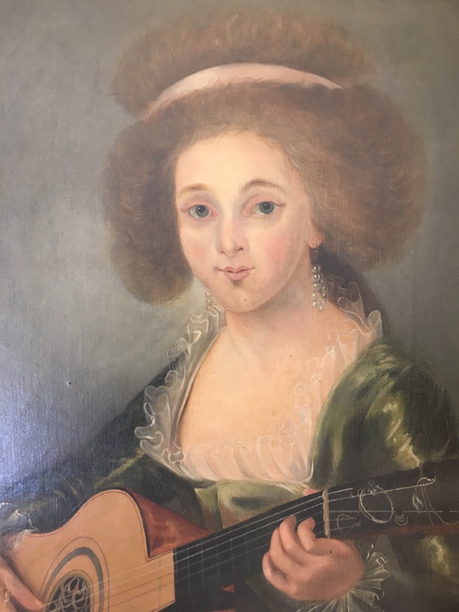 Portrait Femme à La Guitare XIX 