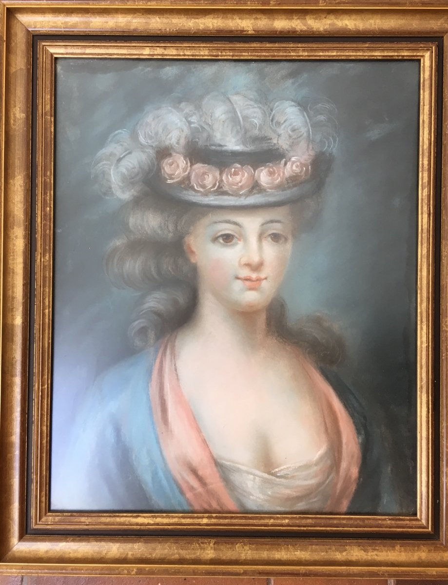 Pastel Portrait Elegant Woman XIX