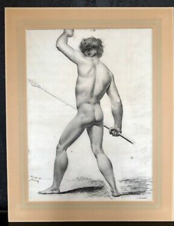 Dessin  Nu Masculin Académique - Académie d'Homme XIX-photo-2