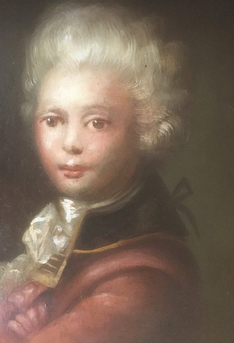 Portrait Enfant Noble  XIX Jeune Garçon -photo-3