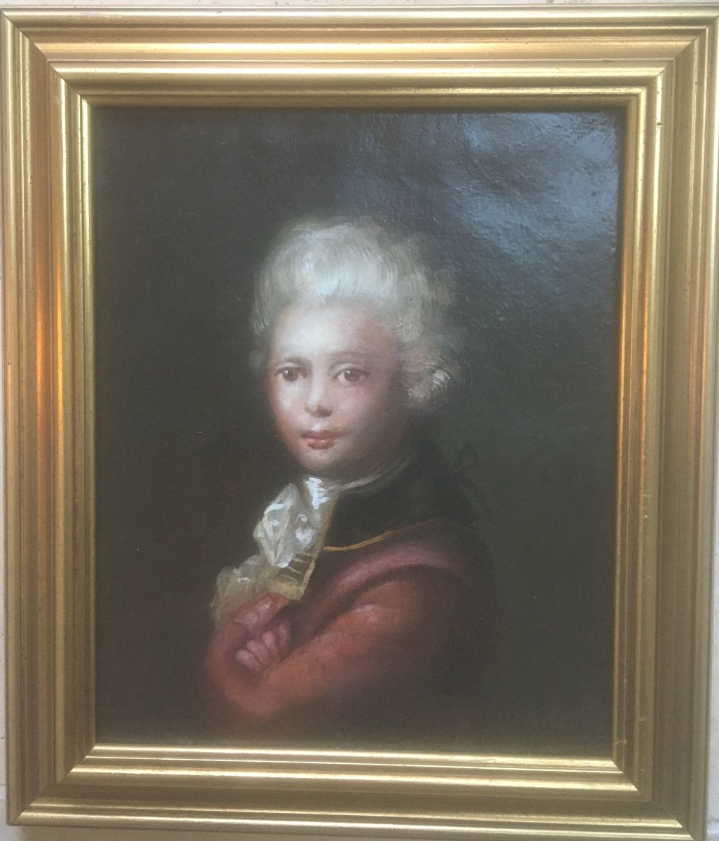 Portrait Enfant Noble  XIX Jeune Garçon 