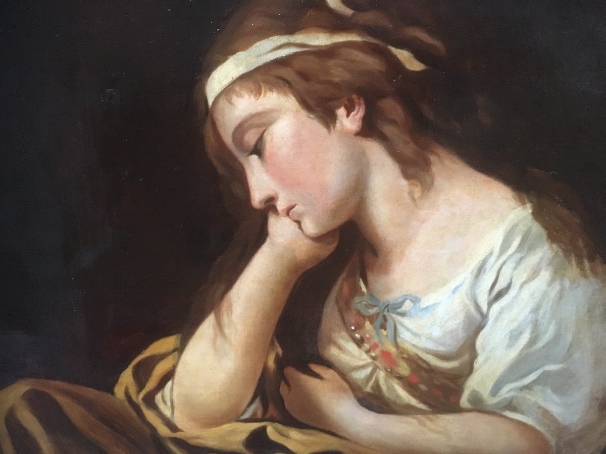 Portrait Of Pensive Woman XIXth