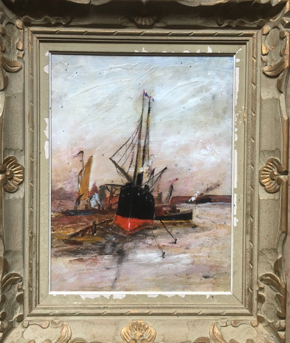 Paysage Marine Bateau Impressionniste 