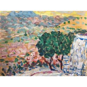 Landscape Of Kabylia Algeria Pointillism Impressionist André Boureau