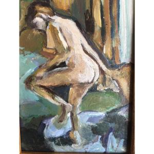 Naked Woman Oil In Bath 
