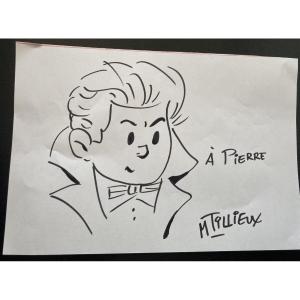 Maurice tillieux dessin dédicacé BD Gil Jourdan