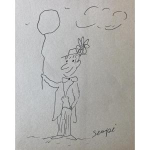 Dessin signé Sempé