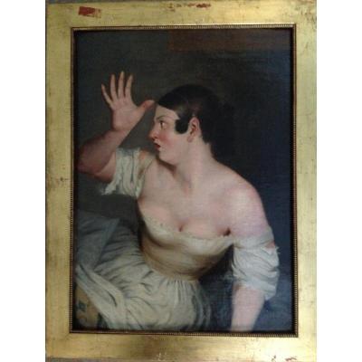 portrait de femme XIX etude de caractère
