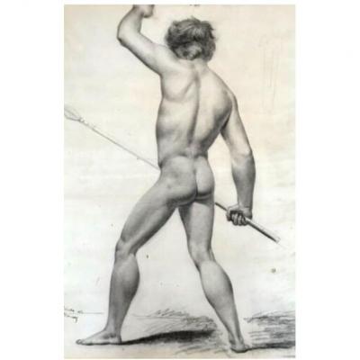 Dessin  Nu Masculin Académique - Académie d'Homme XIX