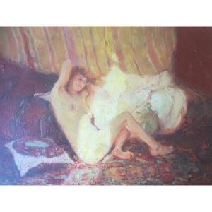 Female Nude Sunbeam Odalisque