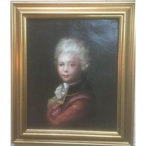 Portrait Enfant Noble  XIX Jeune Garçon 