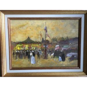 Impressionist Funfair Scene