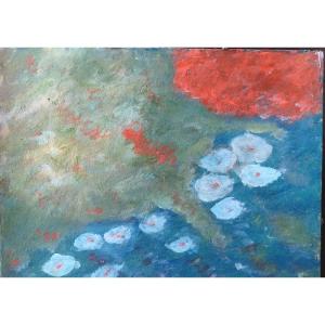 Impressionist Expressionist Water Lilies Study