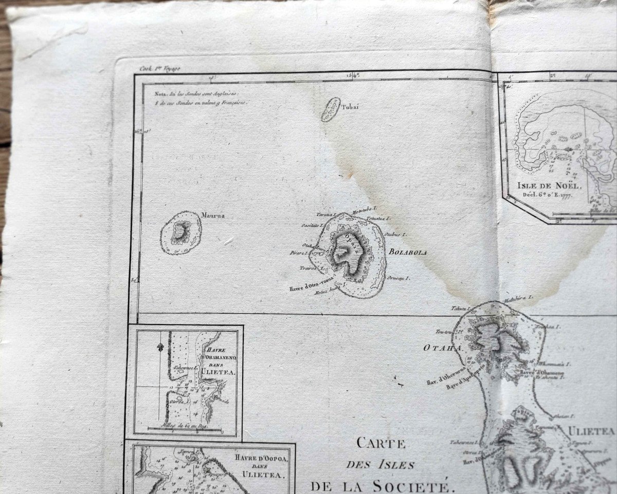 Carte Des Isles De La Société - Rigobert Bonne - 1787-photo-4