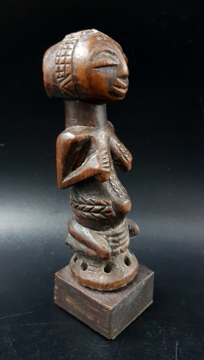 Haut de Calebasse de Divination, Peuple Luba, R.d.c.-photo-4