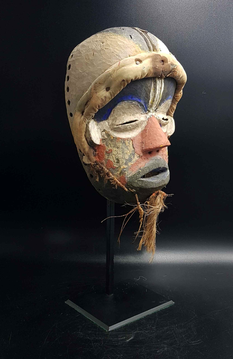 Masque de guerre, peuple Guéré-Wobé, Côte d'Ivoire-photo-2