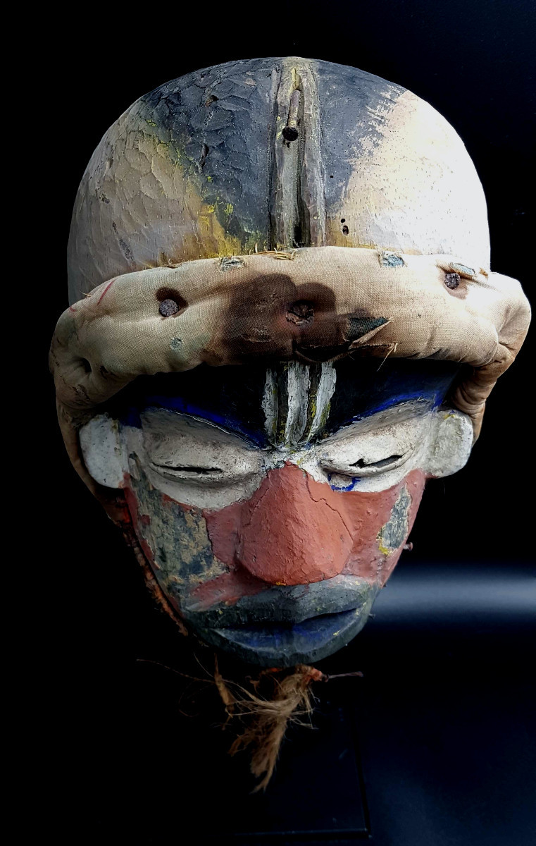 Masque de guerre, peuple Guéré-Wobé, Côte d'Ivoire-photo-3