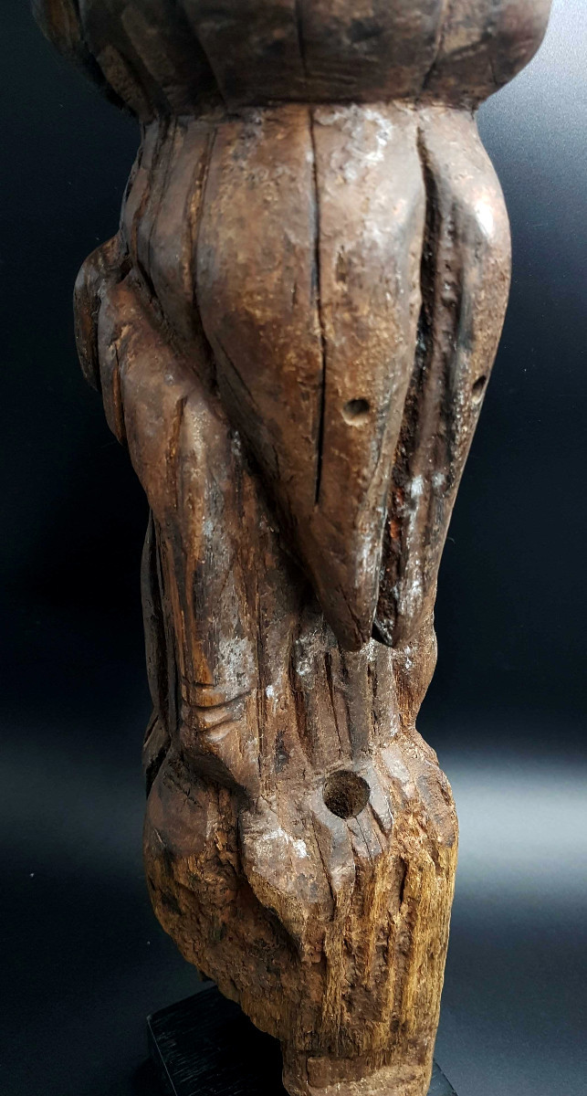Poteau cultuel, peuple Kusu, R.D.C.-photo-4