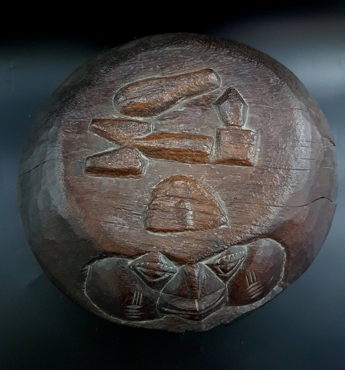 Boite à divination, peuple Owo, Nigeria-photo-2