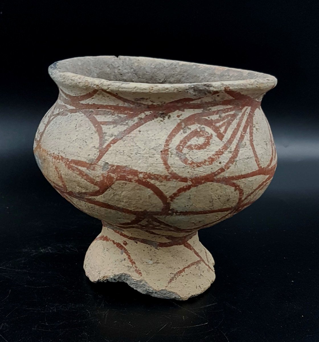 Terracotta Vase, Ban Chiang, Thailand, (-2500, -1000 Bc)-photo-2