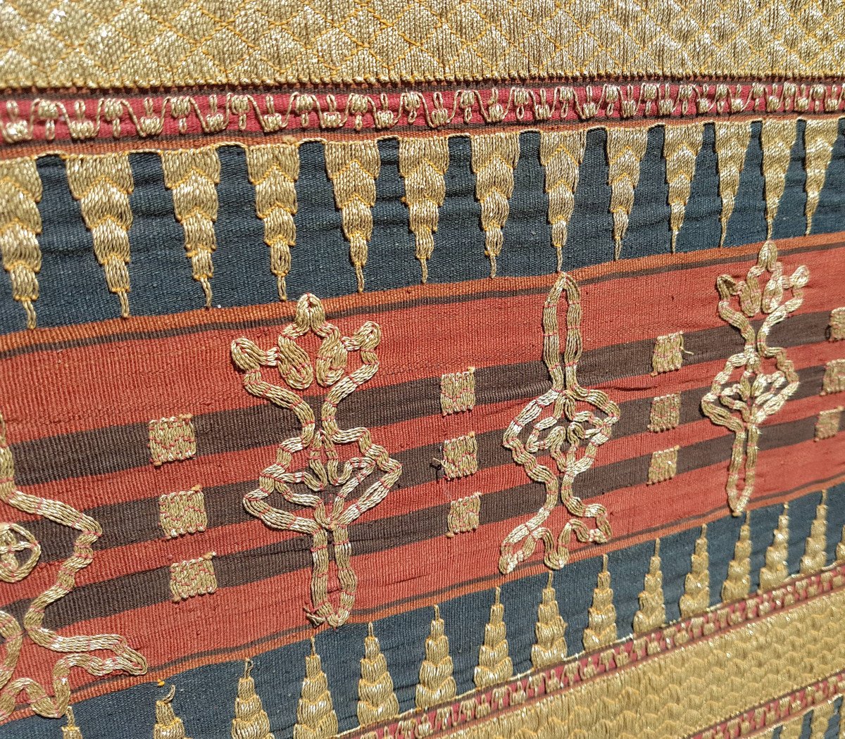 Tapis Sarong de cérémonie, Fin XIX ème, Début XXème Siècle, Sumatra, Indonésie-photo-2