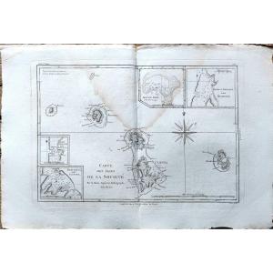 Map Of The Society Islands - Rigobert Bonne - 1787