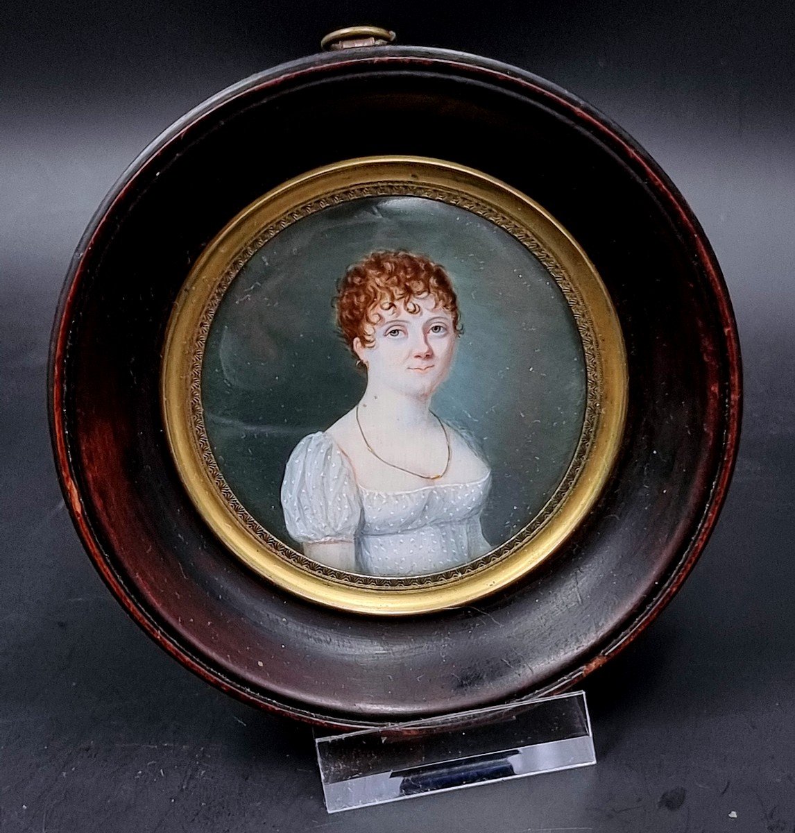Miniature Jeune Femme d'époque Premier Empire Début XIXe Siècle-photo-3