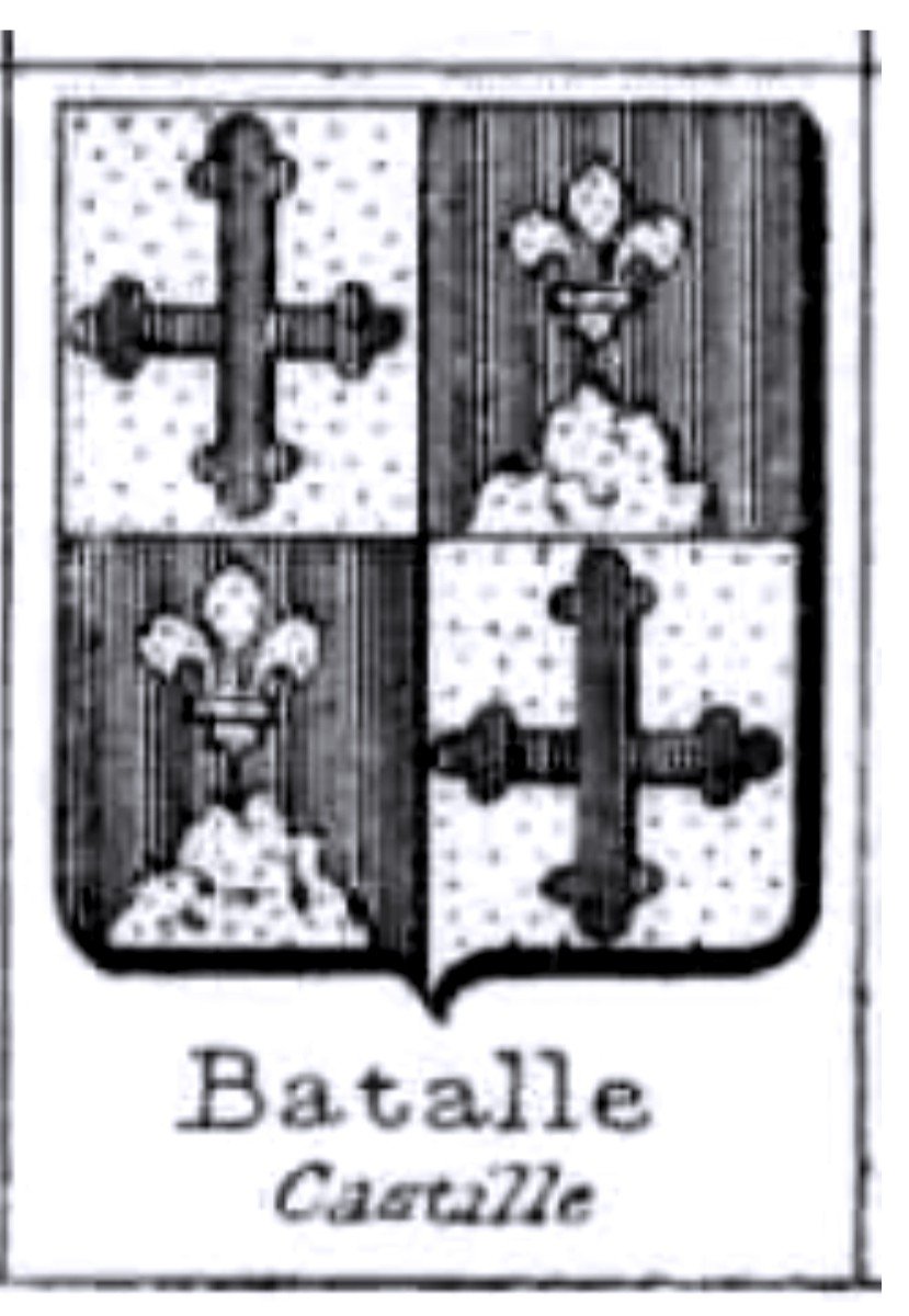 Sceau Cachet Bronze Tourné Armoiries  De La Famille Batalle Castille  Début XVIIIe S-photo-4