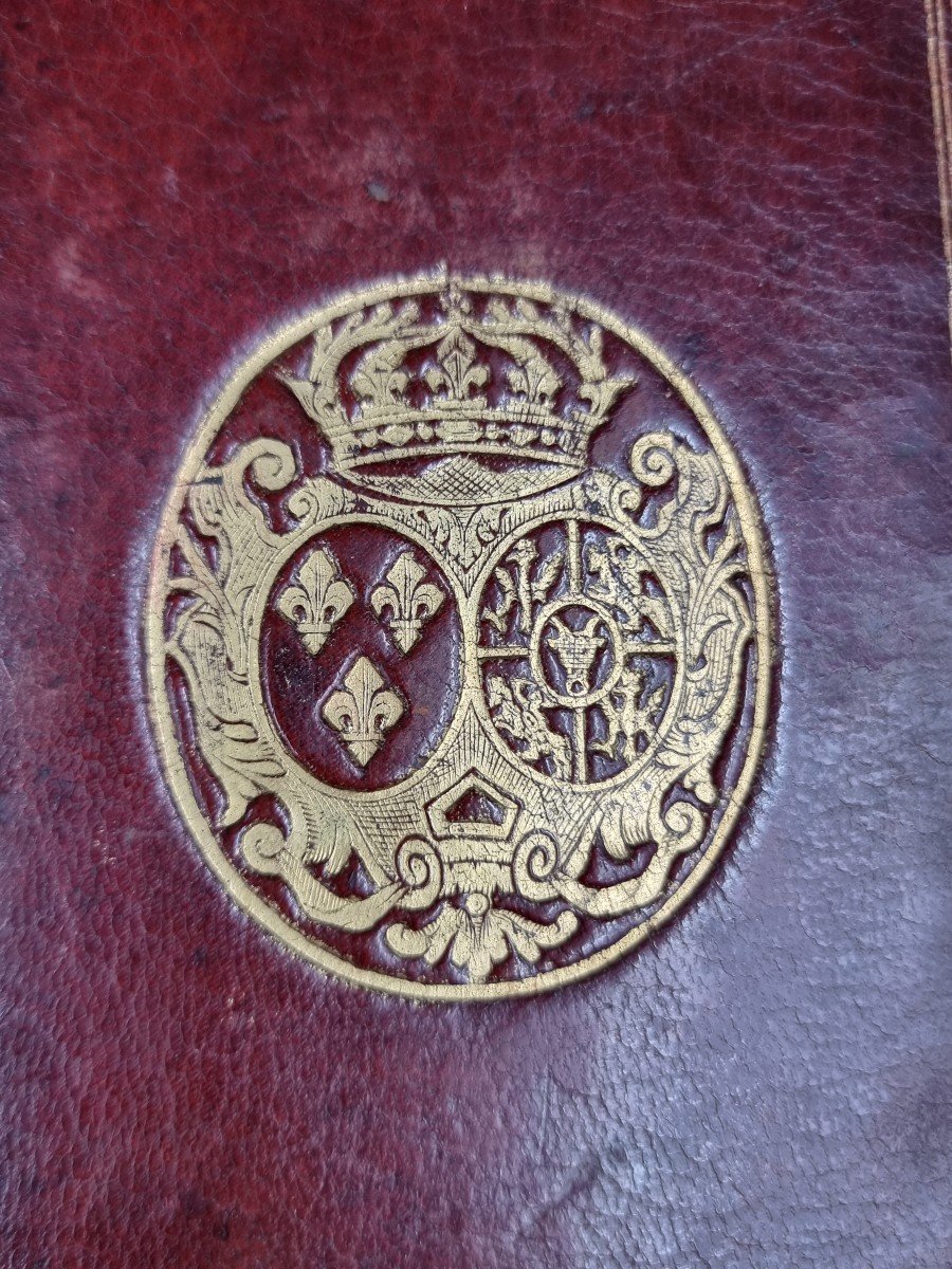 Knowledge Of Times 1726 Alliance Coat Of Arms Of Louis XV And Marie Leczinska-photo-4