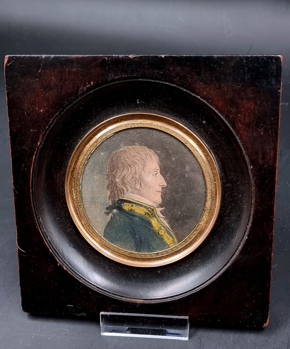Physionotrace Aquarellé Général Jean Claude Eléonore Le Michaud D’arçon Par Chrétien Avant 1800