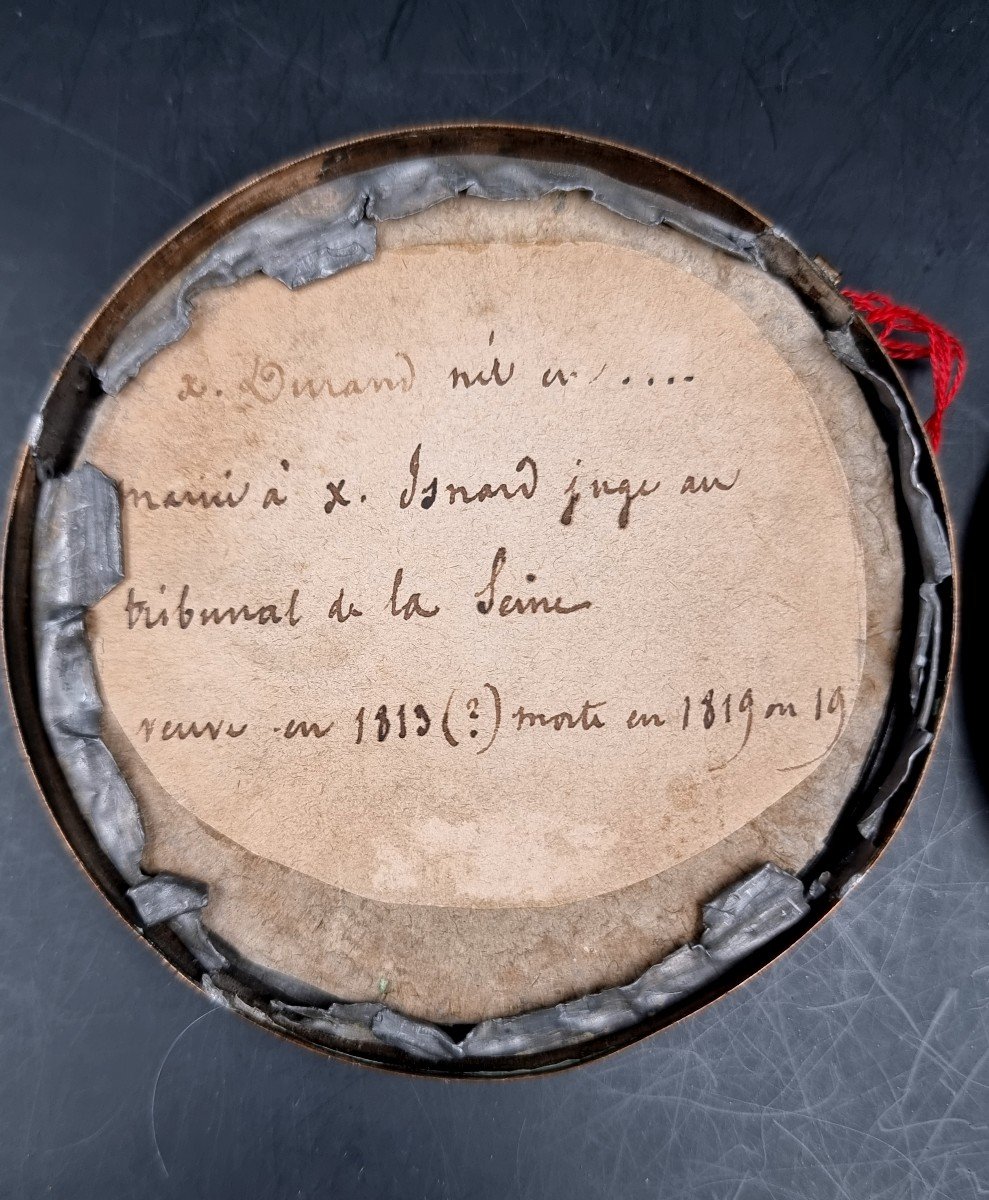 Paire De Physionotraces Mr Et Mme Isnard / Durand 1743 - 1812 Juge Tribunal De La Seine  -photo-4
