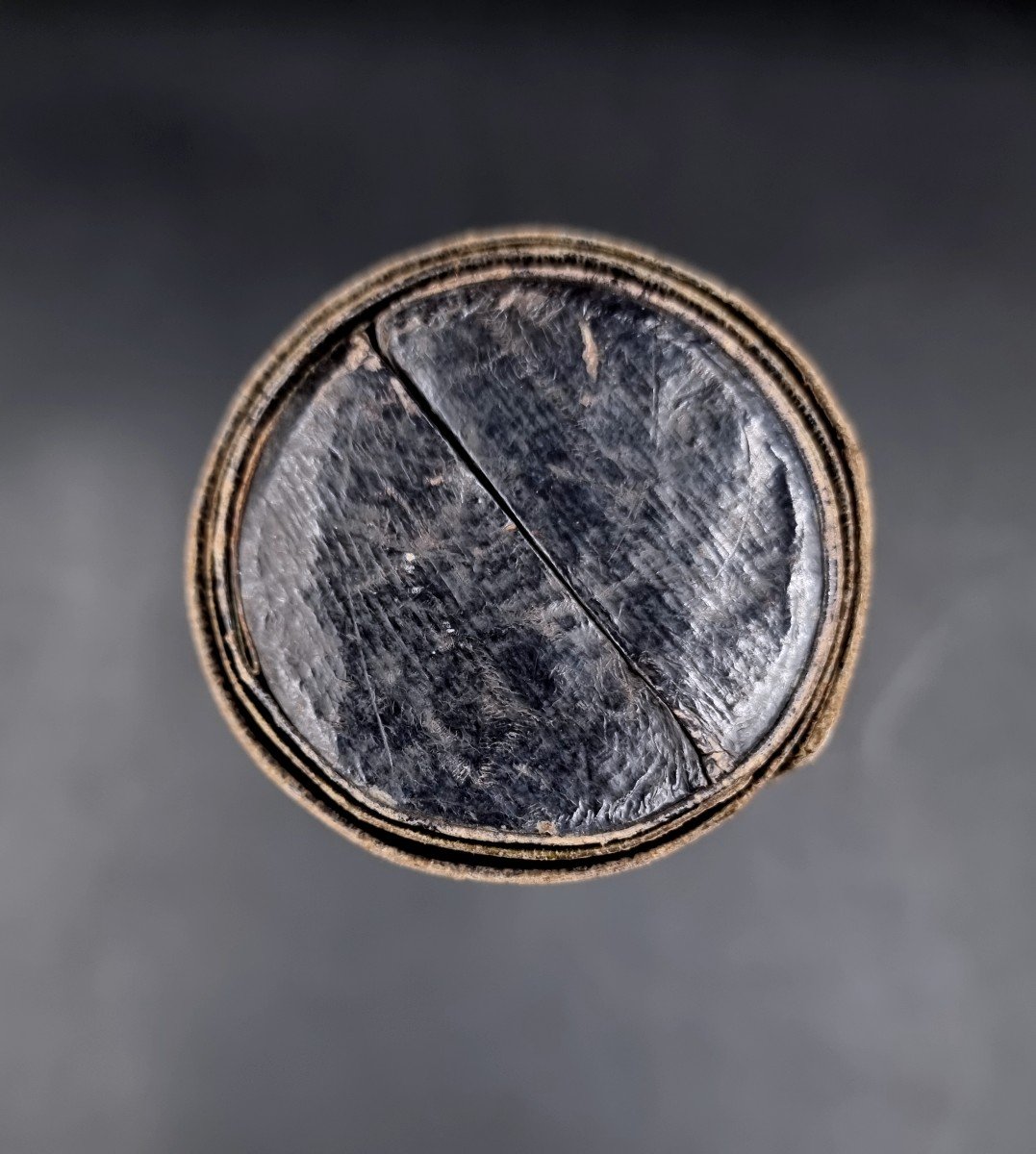 Circular Leather Travel Writing Case From The First Military Empire Period?-photo-4