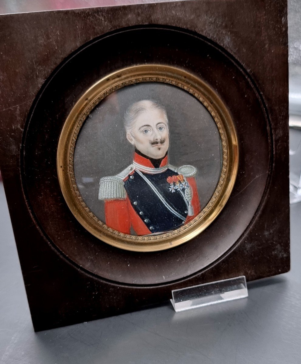 Miniature d'Un Officier Lancier  Français décoré de Légion d'Honneur Et l'Ordre De Saint Louis-photo-2