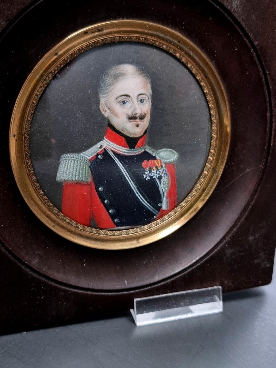 Miniature d'Un Officier Lancier  Français décoré de Légion d'Honneur Et l'Ordre De Saint Louis-photo-3
