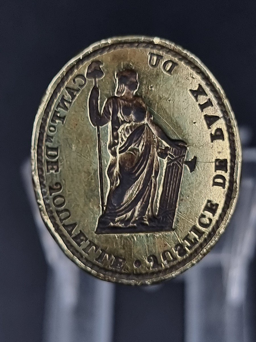 Stamp Matrix Seal Justice Of The Peace Of The Canton Of Jouvelle Jussey Haute-saône Franche-comté-photo-2