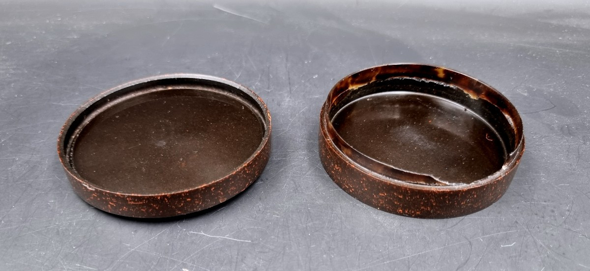 boite tabatière circulaire représentant le profil d'une famille époque Louis XVI -photo-3