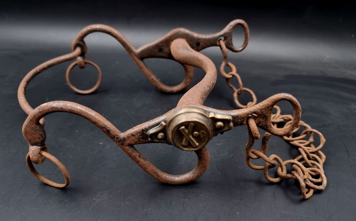 Artillery Bridle Bit Complete With Its Curb Chain, Second Empire Style -photo-2