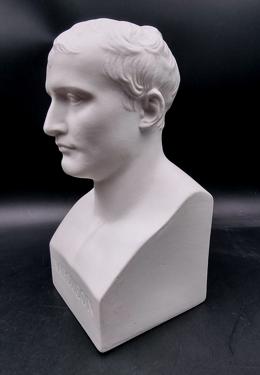 Buste en biscuit de Napoléon Premier d'après Canova-photo-3