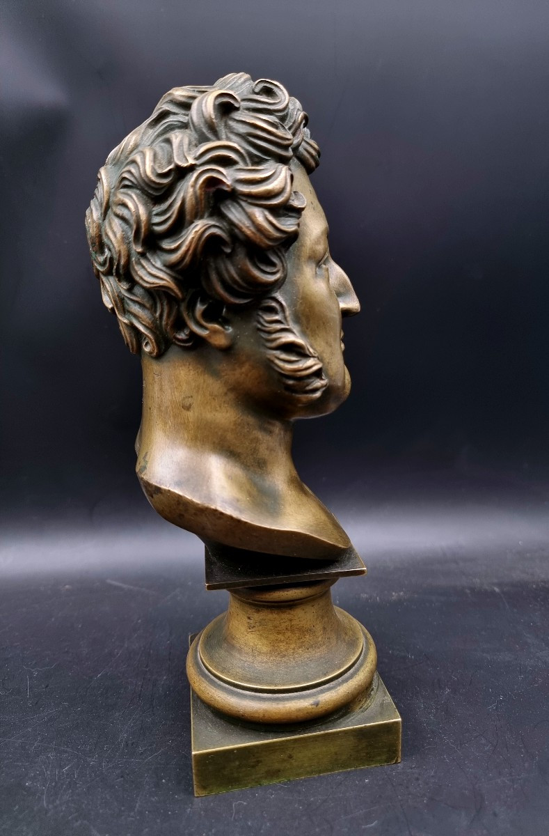 Buste en bronze du roi des Français Louis Philippe époque XIX e siècle -photo-4