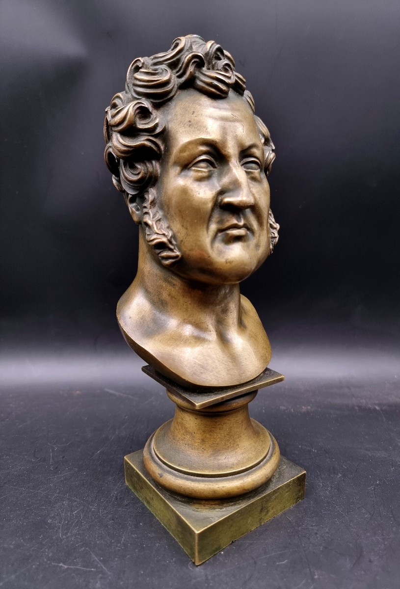 Buste en bronze du roi des Français Louis Philippe époque XIX e siècle -photo-1