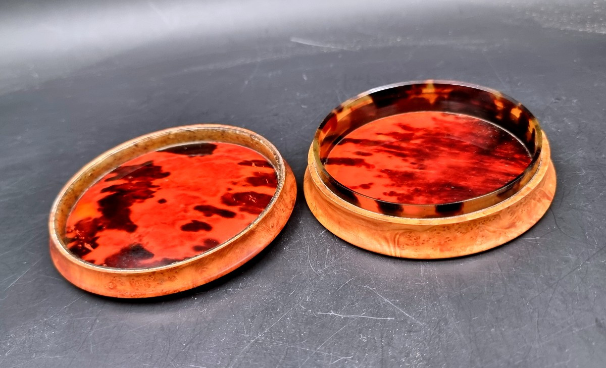 Table Snuffbox In Burr Wood Decorated With A Medallion Of The Bust Of King Charles X Of France-photo-3