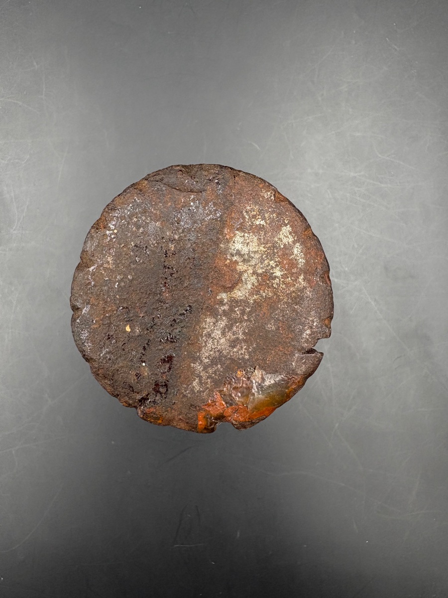 Medieval-era Iron Stamping Die With Floral And Scroll Motifs -photo-4