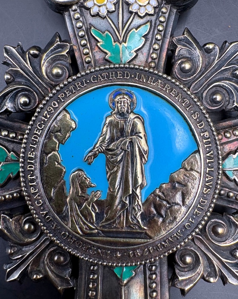 Croix du Chapitre d'AUTUN par Armand Calliat en argent émaillé dans ce écrin d'origine-photo-1